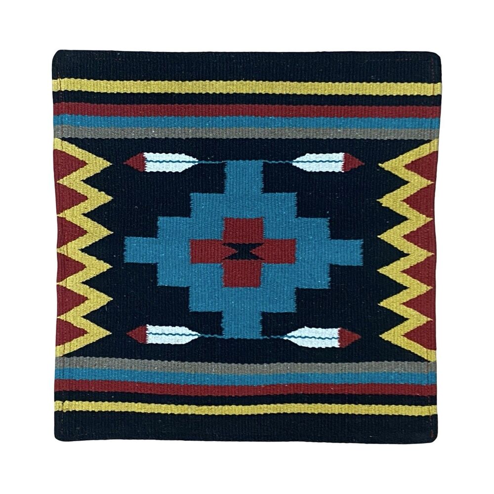 El Paso Saddle Blanket Co. 18” Wool Southwestern Aztec Pillow Cover NEW! Single